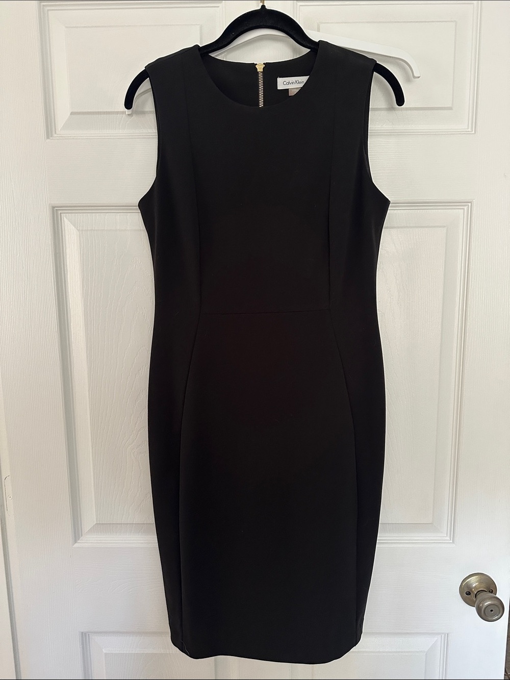 Calvin Klein Black Sleeveless Sheath Dress